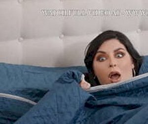 tattooed wife with protruding butt is shouting loudly