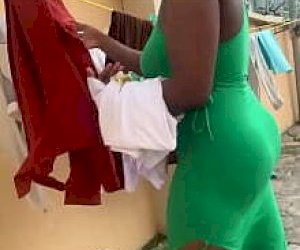 wet babe like to play hard is shouting loudly at home