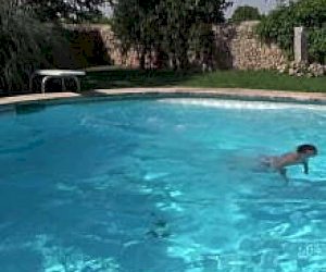 brunette with blond hair  outdoor