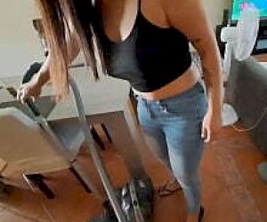 beautiful wanton in jeans is having sex with the boss