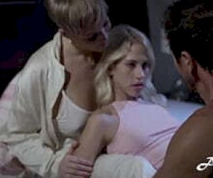 young lady  participates in a triangle