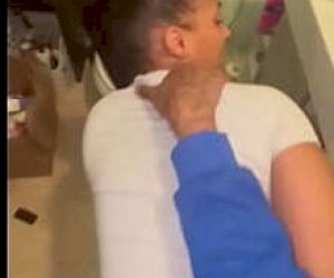 bitch  puts the dick deep into her throat